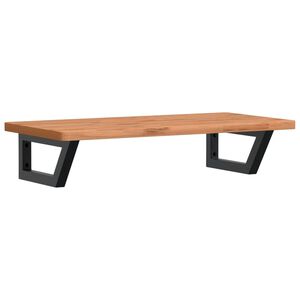 vidaXL Basin Shelf Wall Mounted Steel and Solid Wood Beech