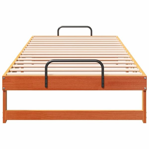 vidaXL Bed Frame Brown 80 x 220 cm Solid Pine Wood