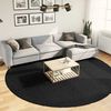vidaXL Shaggy Rug PAMPLONA High Pile Modern Black Ø 280 cm