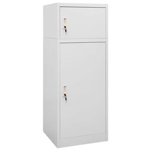 vidaXL Saddle Cabinet Light Grey 53x53x140 cm Steel