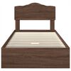 vidaXL Storage Bed with Drawer Brown Oak 90 x 190 cm Engineered Wood