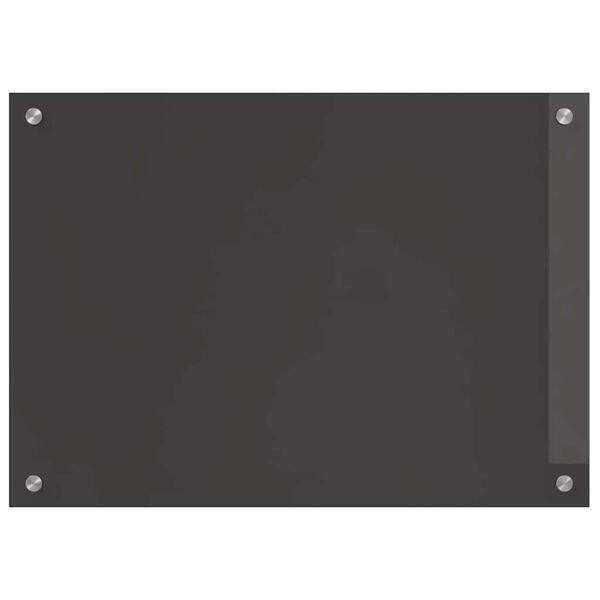 vidaXL Kitchen Backsplash 2 pcs Dark Grey 70 x 50 cm Tempered Glass