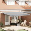 vidaXL Retractable Awning Anthracite and White 4.5x3 m Fabric&Aluminium