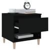vidaXL Bedside Table Black 50x46x50 Engineered Wood