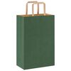 vidaXL Paper Bags 250 pcs with Handles Green 21x11x31 cm