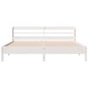 vidaXL Bed Frame without Mattress White 180x200 cm Super King Solid Wood Pine