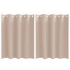 vidaXL Blackout Curtains with Rings 2 pcs Taupe 140 x 140 cm Polyester