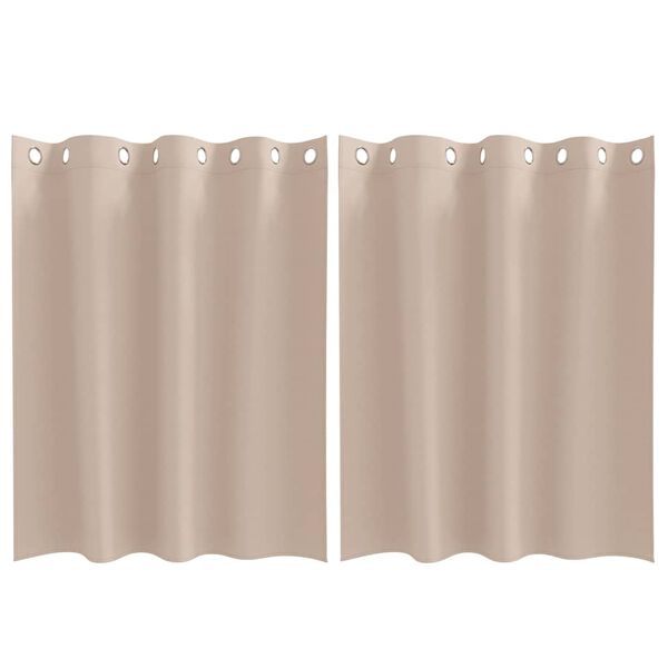 vidaXL Blackout Curtains with Rings 2 pcs Taupe 140 x 140 cm Polyester