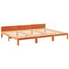 vidaXL Family Bed Frame No Mattress Wax Brown 270x200 cm Solid Wood Pine