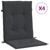 vidaXL Garden chair cushions 4 pcs Black 100 x 50 x 3 cm