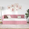 vidaXL Corner Bed Frame with Headboard Pink 90 cm x 190 cm Velvet