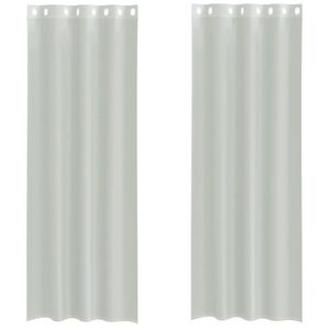 vidaXL Voile Curtains with Grommets 2 pcs Light Grey 140x260 cm