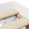 vidaXL Bed Frame without Mattress White 135x190 cm Double Solid Wood Pine