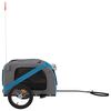 vidaXL Pet Bike Trailer Blue and Grey Oxford Fabric and Iron