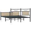 vidaXL Bed Frame without Mattress Sonoma Oak 137x190 cm Engineered Wood