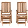 vidaXL Garden Lounge Set Folding 4 pcs Brown Solid Teak Wood