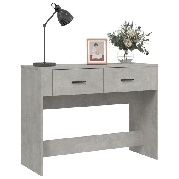 vidaXL Console Table Concrete Grey 100x39x75 cm Engineered Wood