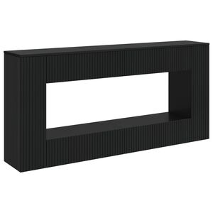 vidaXL Console Table Striped Black 155 x 29 x 74 cm Engineered Wood