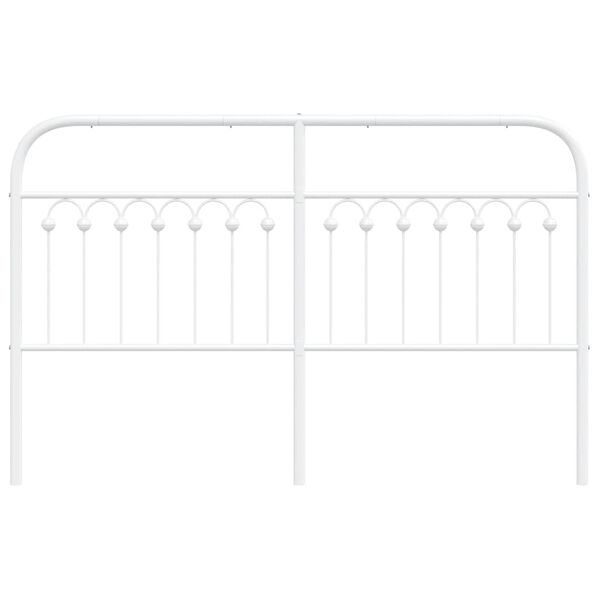 vidaXL Metal Replace Headboard White 150 cm