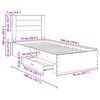 vidaXL Bed Frame Concrete Grey and Silver 75 x 190 cm Engineered Wood