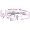 vidaXL Bed frame without Mattress White 160x200 cm Solid Wood Pine