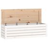 vidaXL Storage Box White 109x36,5x33 cm Solid Wood Pine