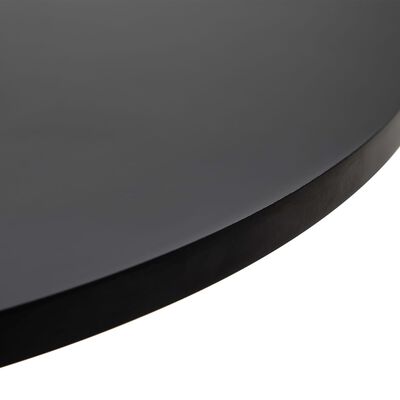 vidaXL Bar Table Black Ø60 cm MDF