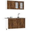 vidaXL 4 Piece Kitchen Cabinet Set Porto Smoked Oak Engineered Wood