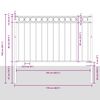 vidaXL Garden Fence Steel 1.7x1 m Black
