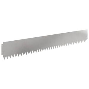vidaXL Lawn Edging 30 pcs 103 x 15 cm Steel Silver