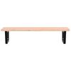 vidaXL Basin Shelf Wall Mounted Steel and Solid Wood Beech