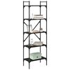 vidaXL Bookcase Black Oak 56 x 32 x 174 cm Engineered Wood