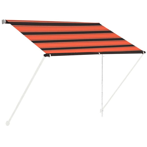 vidaXL Retractable Awning 100x150 cm Orange and Brown