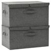 vidaXL Storage boxes Non-woven fabric Anthracite