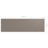 vidaXL Balcony Screen Taupe 120x400 cm Oxford Fabric