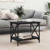 vidaXL Side Table Black Oak 55 x 38 x 45 cm Engineered Wood