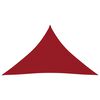 vidaXL Sunshade Sail Oxford Fabric Triangular 3.5x3.5x4.9 m Red