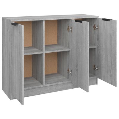 vidaXL Sideboard Grey Sonoma 90.5x30x70 cm Engineered Wood