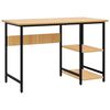 vidaXL Computer Desk Black and Light Oak 105x50x72 cm MDF and Metal