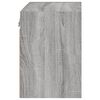vidaXL Bedside Cabinet with LED Lights Wall-mounted Grey Sonoma