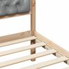vidaXL Bed Frame Light Grey 140 x 200 cm Solid Pine Wood