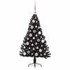 vidaXL Artificial Pre-lit Christmas Tree Black 120 cm PVC