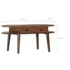 vidaXL Coffee Table 100x50x46 cm Solid Acacia Wood