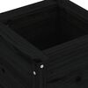 vidaXL Garden Planter Black 40x40x39 cm Solid Wood Pine
