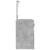 vidaXL Dressing Table with LED Concrete Grey 130x50x132.5 cm