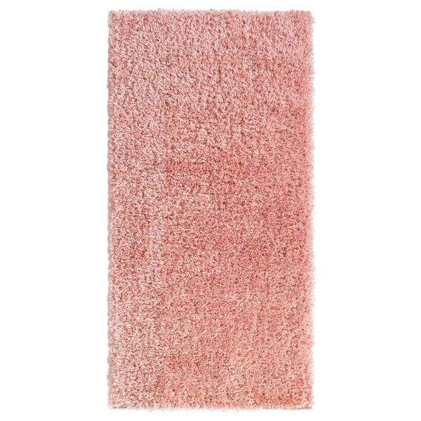 vidaXL High Pile Shaggy Rug Pink 100x200 cm 50 mm