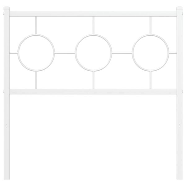 vidaXL Metal Replace Headboard White 90 cm