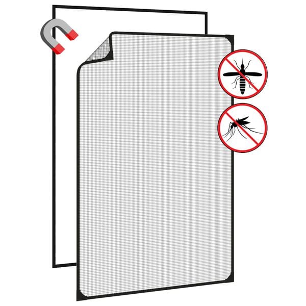 vidaXL Magnetic Insect Screen for Windows Anthracite 80x120 cm