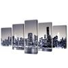 vidaXL Canvas Wall Print Set Monochrome New York Skyline 200 x 100 cm