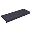 vidaXL Stair Mats 15 pcs 65x21x4 cm Dark Grey and Blue Rectangular Edge